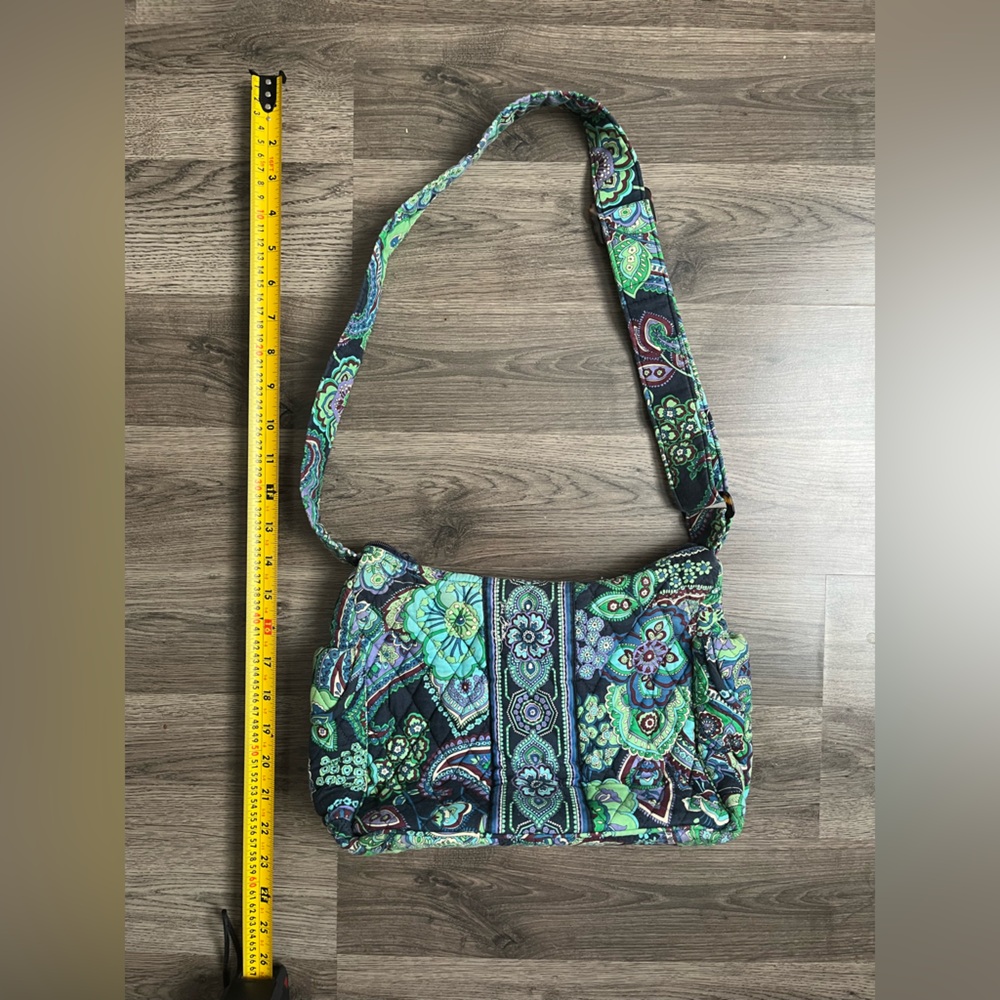 NWOT 2000's Vera Bradley Floral Crossbody Bag in Green and Blue - Picture 8 of 8